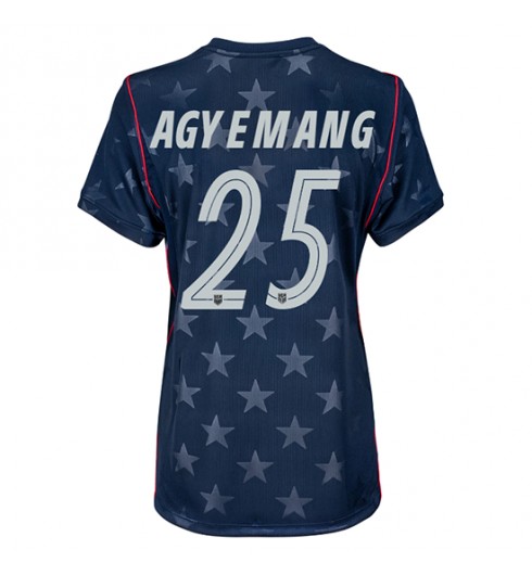 Spojené státy Patrick Agyemang #25 Venkovní Dres pro Dámské MS 2026 Krátký Rukáv Spojené státy Patrick Agyemang #25 Venkovní Dres pro Dámské MS 2026 Krátký Rukáv